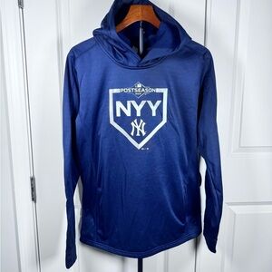 New York Yankees 2019 Postseason Hoodie Navy MLB Boys XL 18 Athletic Baseball